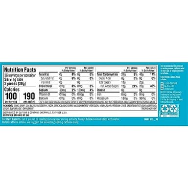 CLIF BLOKS - Tropical Punch Flavor with Caffeine - Energy Chews - Non-GMO - Plant Based - Fast Fuel for Cycling and Running - Quick Carbohydrates and Electrolytes - 2.12 oz. (18 Count) - Image 12