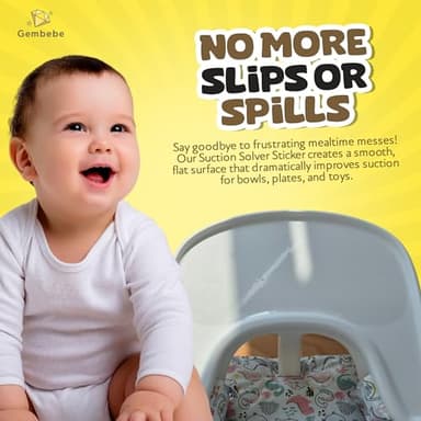 Suction Solver Sticker Compatible with Stokke Tripp Trapp Tray Safe Adehisve Placemat Improves Suction Keeps Suction Bowls and Toys Baby High Chair Placemat (2, Peanut Shape) - Image 5