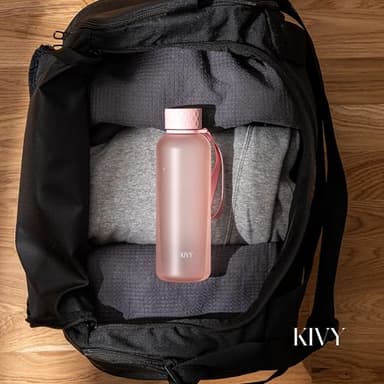 KIVY Slim Water Bottle 22oz [Lightweight & Shatterproof] - Reusable Tritan Water Bottle - Leak Proof Bottle for Women & Men - Water bottle no straw - Dishwasher Safe Water Bottle BPA Free - Pink - Image 2