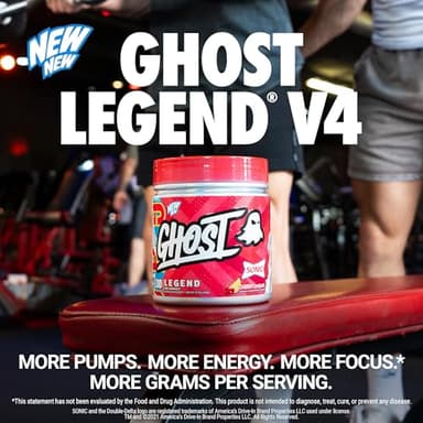 GHOST Legend Pre Workout Powder, Sonic Cherry Limeade - 30 Servings – Pre-Workout for Men & Women with Choline, L-Citrulline, & Beta Alanine for Energy & Focus - Image 2