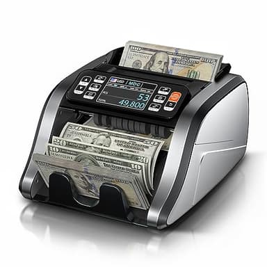 Aneken N60 Mixed Denomination Money Counter Machine, Value Counting, UV/MG/IR/DD Counterfeit Detection, 3.5" TFT Display Cash Counting Machine, Printer Enabled Bill Counter for Business - Image 1