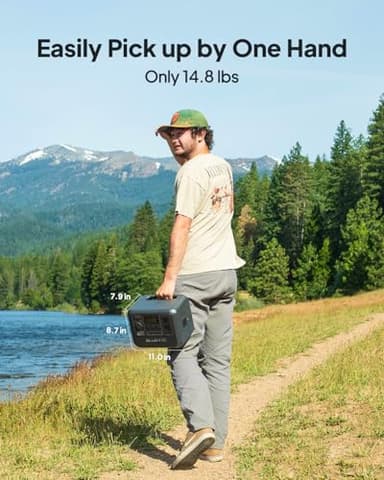 BLUETTI AC50B Portable Power Station, 448Wh Solar Generator LiFePO4 Battery Backup w/ 2 700W AC Outlets (Power Lifting 1000W), 0-80% in 45 Min, for Camping, Road Trip, Outage (Solar Panel Optional) - Image 6