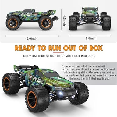 HAIBOXING 16890SA 1/16 Scale 4WD Brushless RC Truck Max 40 MPH Fast RC Cars, All Terrains RC Car with Independent ESC 4X4 Off-Road Semi-Truck for Boys and Adults, 3S Battery Applicable (not Included) - Image 6