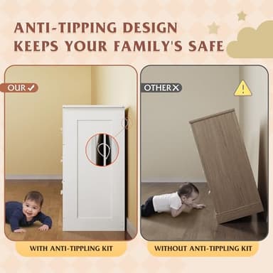 WLIVE White Dresser with 6 Drawers, Wide Wood Chest of Drawers for Bedroom, Large White Storage Tower Unit, Modern Minimalist Closet Store Organizer for Living Room, Hallway - Image 9