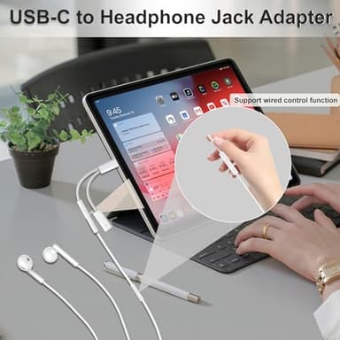 KikoSaka USB C to 3.5mm Audio Adapter 2 in 1 USBC to Headphone Jack Adapter with PD Fast Charging Dongle Cable Type C to Aux for iPhone 17 16 15, Galaxy - Image 4