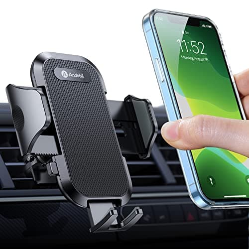 andobil 2025 Upgraded Car Phone Holder Mount for Vent, Military Sturdy Metal Clip Air Vent Phone Holder for Your Car Easy Used Cell Phone Car Mount for iPhone 17 Pro Max 15 14 13 Samsung S25 S24 - Image 1