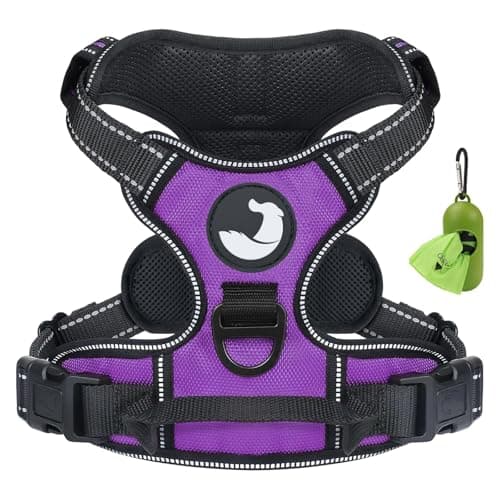 Joytale No Pull Dog Harness for Small Dogs, Reflective Pet Vest with Front Clip, Adjustable Soft Padded Harnesses with Easy Control Handle for Training and Walking, Purple, S - Image 1