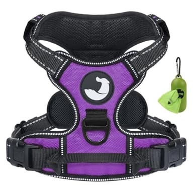 Joytale No Pull Dog Harness for Small Dogs, Reflective Pet Vest with Front Clip, Adjustable Soft Padded Harnesses with Easy Control Handle for Training and Walking, Purple, S - Image 1