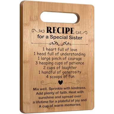 Sister Birthday Gifts from Sister, Friendship Gifts for Women, Sister Cutting Board Gifts, BFF Friend, Soul Sister, Sister Gifts for Women - Image 1