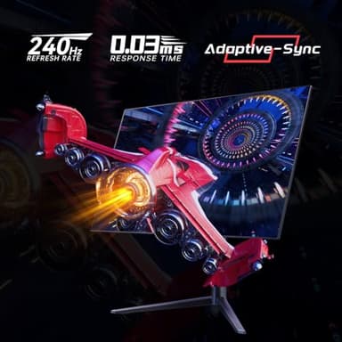 27 Inch OLED Gaming Monitor, QHD 2560 x 1440, 240Hz, 0.03ms, Type-C 65W, Built-in Speakers, G-SYNC & FreeSync, HDMI2.0, DisplayPort1.4, USB-C 3.0, G27P6 - Image 3