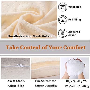 MOON PINE Pregnancy Pillow, U Shaped Full Body Pillow for Maternity Support, Sleeping Pillow with Velour Cover for Pregnant Women (Yellow) - Image 2