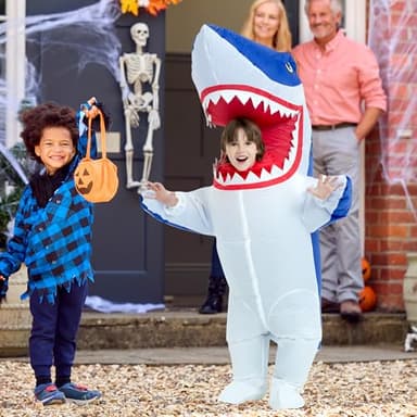 One Casa Blow Up Party Costume,Inflatable Costumes for Kids, Full Body Shark Costume,Halloween Costumes for Boys Girls (4-5YRS) - Image 2