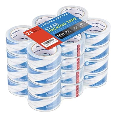 JARLINK Clearer Packing Tape 24 Rolls, Heavy Duty Packaging Tape for Shipping Packaging Moving Sealing, 2.7mil Thick, 1.88 inches Wide, 60 Yards Per Roll, 1440 Total Yards - Image 1