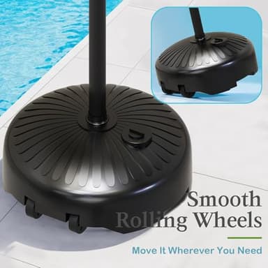 YACONA Pool Towel Rack Outdoor with Built-in Tray – Adjustable, Heavy-Duty Towel Racks & Storage for Backyards - Image 4