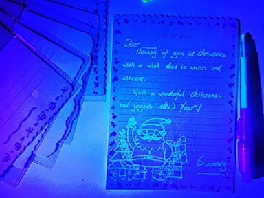 SCStyle Invisible Ink Pen 28Pcs with UV Light Magic Marker for Secret Messages, Writing Information for Birthdays, Easter, Halloween, Christmas Gifts for Students - Image 6
