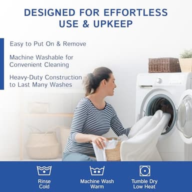 King Size Mattress Protector Bed Bug Waterproof Zippered Cover - Hypoallergenic Premium Quality Encasement Protects Against Liquids, Dust - Breathable, Noiseless White - Image 8