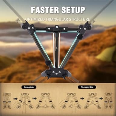 MOON LENCE 2 Pack Portable Camping Chairs Backpacking Chair - The 4th Generation Ultralight Folding Chair - Compact, Lightweight Foldable Chairs for Hiking Mountaineering, Beach - Image 4