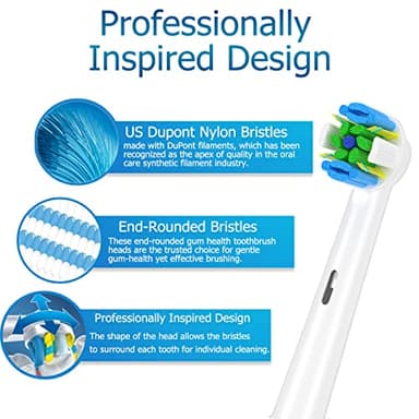 Schallcare Replacement Brush Heads Compatible with Oral B Braun Electric Toothbrush - Floss Toothbrush Head Fits for Oral B Pro 1000 Genius Smart Series (12 Pack) - Image 3