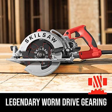 SKILSAW SPT77WML-01 15-Amp 7-1/4-Inch Lightweight Worm Drive Circular Saw , Silver - Image 2