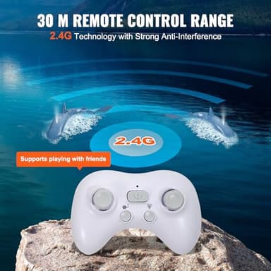 VEVOR Remote Control Shark Toy, 2.4GHz High Simulation Shark RC Boat for Swimming Pool Bathroom, Electric RC Fish Toy with 2 Batteries, Light & Spray Water Function for 6+ Year Old Boys Girls - Image 5