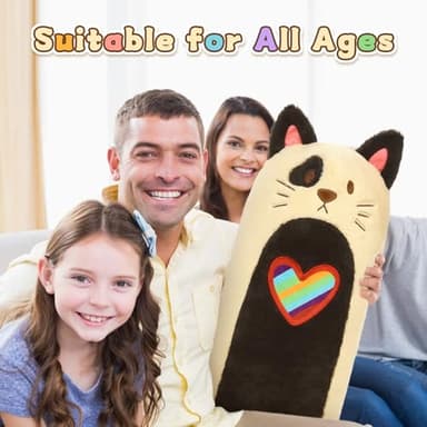 MorisMos Gaint Cat Plush Long Body Pillow, 43.3" Cat Stuffed Animal Cat Plushie Toy Big Soft Hugging Pillow - Image 7