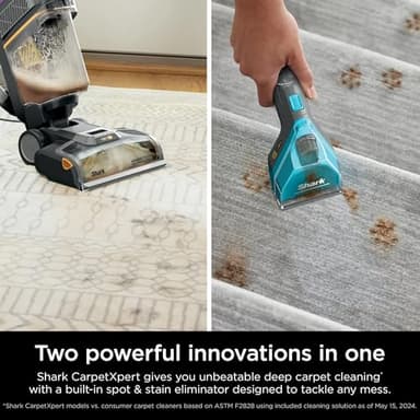 Shark EX300 CarpetXpert HairPro with StainStriker Technology Upright Vacuum, Built-in Spot & Stain Eliminator, Perfect for Pets & Hair Removal, 3 Cleaning Tools, Cleaning Solution (Renewed) - Image 3