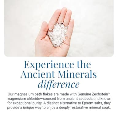Ancient Minerals Magnesium Bath Flakes of Pure Genuine Zechstein Chloride - Resealable Magnesium Supplement Bag That Will Outperform Leading Epsom Salts 1.65 lbs - Image 5