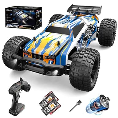 Holyton 1:10 Large High Speed Remote Control Car with LED Shell Lights, 48+ KM/H, 4WD Offroad Monster Truck for Adults & Kids, Hobby RC Truck Vehicle, 2 Battery Crawler Toy Gift for Boy - Image 1