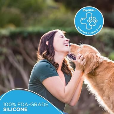 Aquapaw Dog Bath Brush & Sprayer - Original, Blue - Wearable Scrubber & Shampoo Brush for Pet Bath & Grooming - Compatible with Indoor Shower Hose & Garden Hose, Adapters Included - Image 8