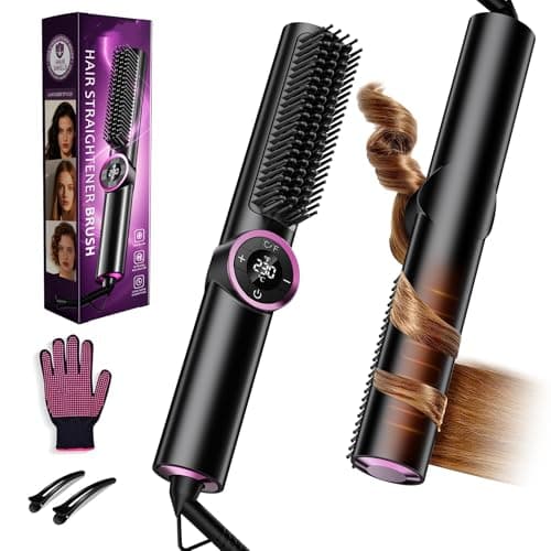 Negative Ionic Curling & Straightening Brush with 16 Temps