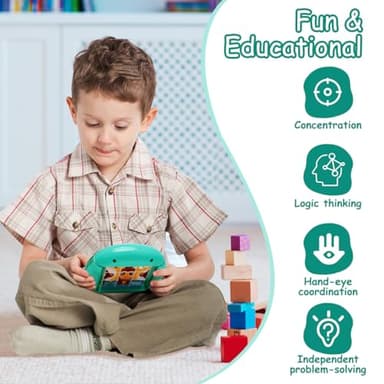 Fullware Rotating Puzzle for Kids 3 4 5 6 7 8 Year Old, 4 Puzzles in 1, Toddlers Travel, Car, Airplane, Road Trip Activities, Fine Motor Skills, Fidget, Gift for Boys & Girls Ages 3+(Animals - Image 3
