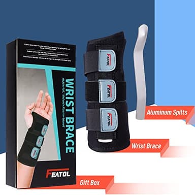 FEATOL Wrist Brace Hand Brace, Carpal Tunnel Wrist Splint Night Support for Women Men, Pain Relief Support -Tendonitis, Arthritis, Sprain, Right Hand, Small/Medium - Image 7