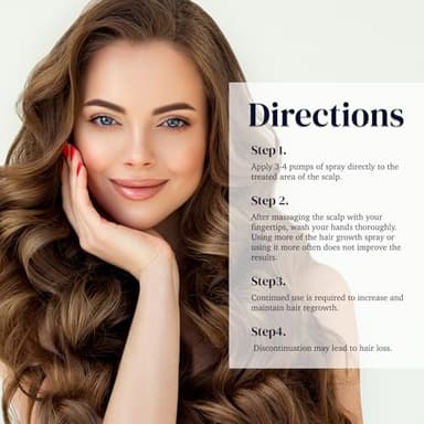 5% Minoxidil for Men Hair, Minoxidil for Women Hair Growth, Minoxidil Hair Growth Spray 2PCS. - Image 6