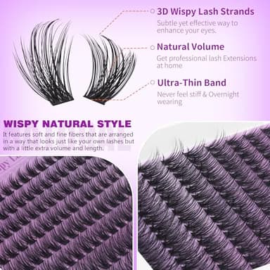 EYDEVRO Wispy Lash Clusters Natural Eyelash Clusters 9-18mm Cluster Eyelash Extensions CD Curvature 192 Pcs Manga Cluster Lashes Individual Lashes DIY Lash Extensions - Image 4