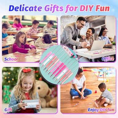 DASTTUIS 300 Pieces DIY Beadable Pen Kit – 100 Plastic Ballpoint Pens with Refills & Bags – School Supplies, Office Accessories & Decorative Items for Students & Teachers (Pink) - Image 6