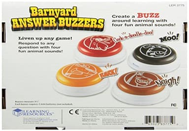 Learning Resources Barnyard Buzzers, Set of 4, Assorted Sounds and Colors, Ages 3+ - Image 3