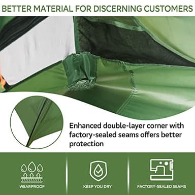 Clostnature Polaris Lightweight Backpacking Tent - 3 Person Ultralight Waterproof Camping Tent, 3 Season Large Size Easy Setup Tent for Family, Outdoor, Hiking and Mountaineering - Image 3