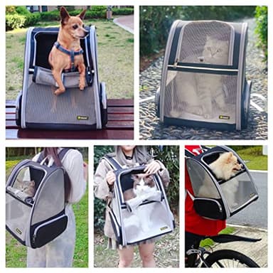 Texsens Innovative Traveler Bubble Backpack Pet Carriers for Cats and Dogs (Black) - Image 6
