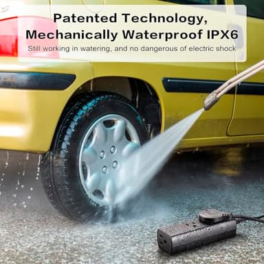 Outdoor Power Strip Weatherproof, 10FT Heavy Duty Outdoor Extension Cord - 3 Outlets - Waterproof Surge Protector, Shockproof Overload Protection Electrical Outlet, Industrial/Home Power Strip - Image 2