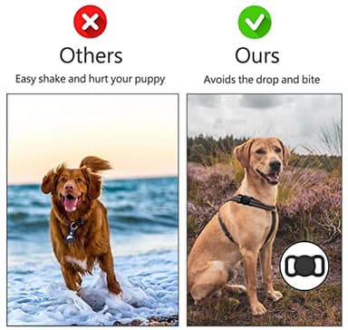 SWINCHO for AirTag Dog Collar Holder [2 Pack] Waterproof High-Strength Elastic Silicone Dog Cat Air Tag Holder, (Black&White) - Image 4