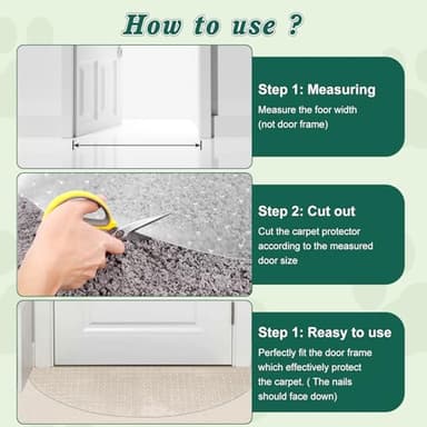 Semi-Circular Carpet Protector for Pets 2PCS, Plastic Under Door Cat Carpet Protector for Doorway, Easy to Cut Cat Scratch Carpet Protector Mat, Anti Scratch Carpet Scratch Stopper for Cats - Image 4