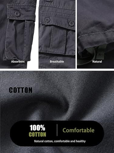 AKHIKING Men's BDU Cargo Tactical Ripstop Casual Lightweight Baggy Military Combat M65 Work Pants with 8 Pockets(No Belt) 40 - Image 4