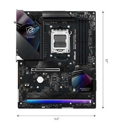 ASRock AMD B850 Phantom Gaming Riptide WiFi 7 Socket AM5 Ryzen 9000/8000/7000 Series DDR5 8000+ (OC) MHz 256GB ATX Motherboard M.2 SATA3 6.0 Gb/s PCIe 5.0 - Image 2