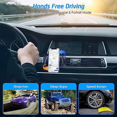 Magnetic Phone Holder for Car, WixGear [2 Pack] Universal Air Vent Magnetic Phone Mount for Car, Car Phone Holder Mount for Cell Phones and Mini Tablets with 4 Metal Plates - Image 6