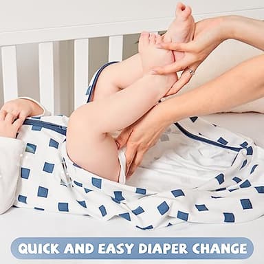 Yoofoss Baby Sleep Sack 0-6 Months Wearable Blanket 100% Organic Cotton 2-Way Zipper TOG 0.5 Toddler Sleeping Sack 3 Pack, Comfy Soft Lightweight (Small) - Image 7