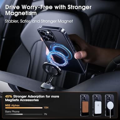 Alphex Titanium Stand Case for iPhone 16 Pro, Polished Black Titanium, Military Grade Drop Protection, Magnetic Stand, Slim 6.3 inch Phone Case - Image 3