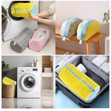 MURAEL Shoe Washing Machine Bag,Laundry Shoe Bag For Washer And Dryer,Shoe Washing Bag for Washing Machine, Shoe Cleaning Bag For All Shoe Types Reusable Shoe Washing Bag(Yellow 2pcs) - Image 7