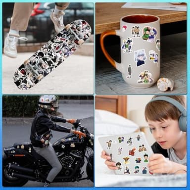 Arme Large Anime Stickers Mixed Pack,600Pcs Mixed with Classic Anime Theme Sticker Pack,Vinyl Waterproof Stickers and Decals for Bottles, Laptops, Skateboards&Notebooks, Sticker for Adults&Kids&Teens - Image 4