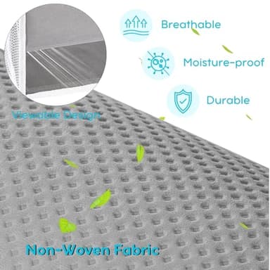 Ofiray-home Hanging Diaper Organizer for Changing Table,Cribs,Car,Playard or Wall & Nursery Organization-Durable 2-Tier Diaper Organizer with Mesh Pockets and Viewable Design, Won't Deform, Light Gray - Image 9