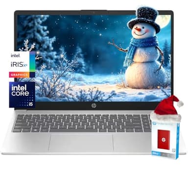 HP 15.6 HD Touchscreen Laptop | 10-Core Intel Core i5-1235U | Intel Iris Xe Graphics | 16GB RAM | 1TB SSD (512GB PCIe SSD withHP P500 512GB Portable SSD) | Wi-Fi 6E | Win 11 Pro (Renewed) - Image 1